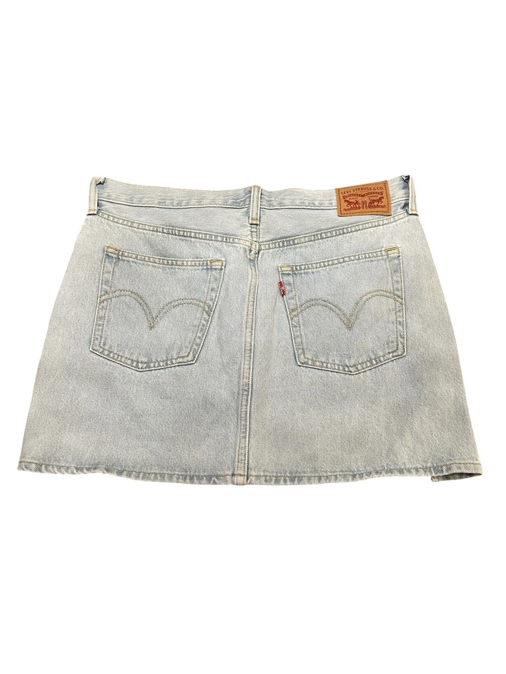 Levi's Twisted Icon Light Blue Button-Front Denim Mini Skirt Size 30 NWOT - Picture 5 of 9